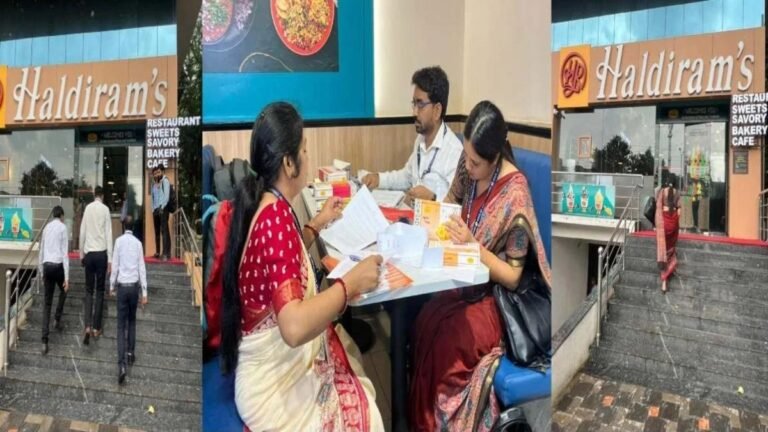 एक्शन में खाद्य विभाग, हल्दीराम रेस्टोरेंट में दबिश, मिठाइयों के सैंपल जब्त